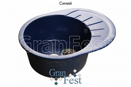 Мойка GRANFEST GF-R580L чаша+крыло 580*450мм (синий)