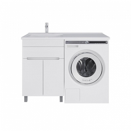 Тумба SanStar Эллада 50 с раковиной Персона 1100 L с кронштейном
