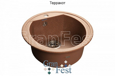 Мойка GRANFEST GF-R510  D=510мм круглая (терракот-307)