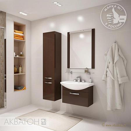Тумба Ария 65 коричневая Акватон